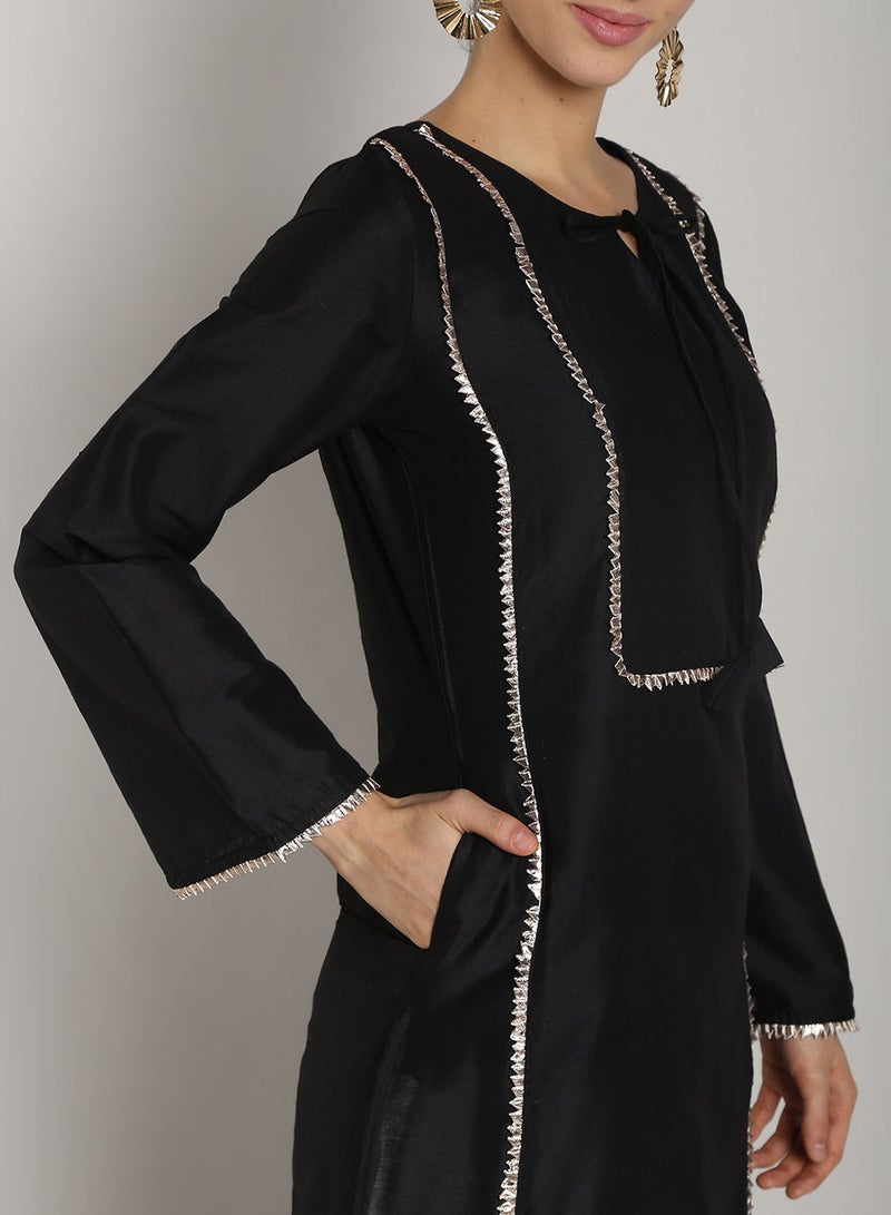 أبهشتي كُرتا باناراسي أسود  - Image 2