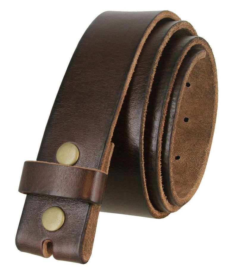 Belts.com BS040 100% One-Piece Full Grain Leather Belt Straps with Slot Hole 1-1/2" (38mm) Wide (Slot Hole-Brown, 36) - Image 1