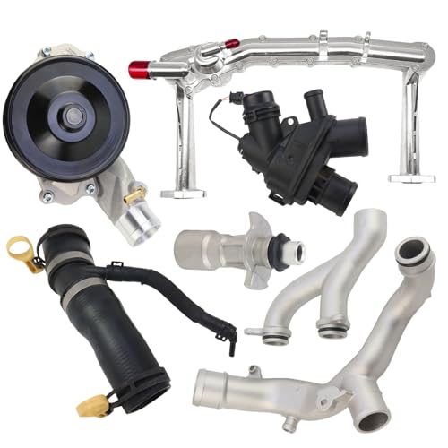 YINAVAGAD Aluminum Cooling System Replace Kit for Jaguar 2010-2020, for Land Rover 2010-2020 3.0L 5.0L, Engine Coolant Water Heater Pipe, Replaces LR109401 LR092992 LR090630 LR048474 LR097165 LR107288 - Image 1