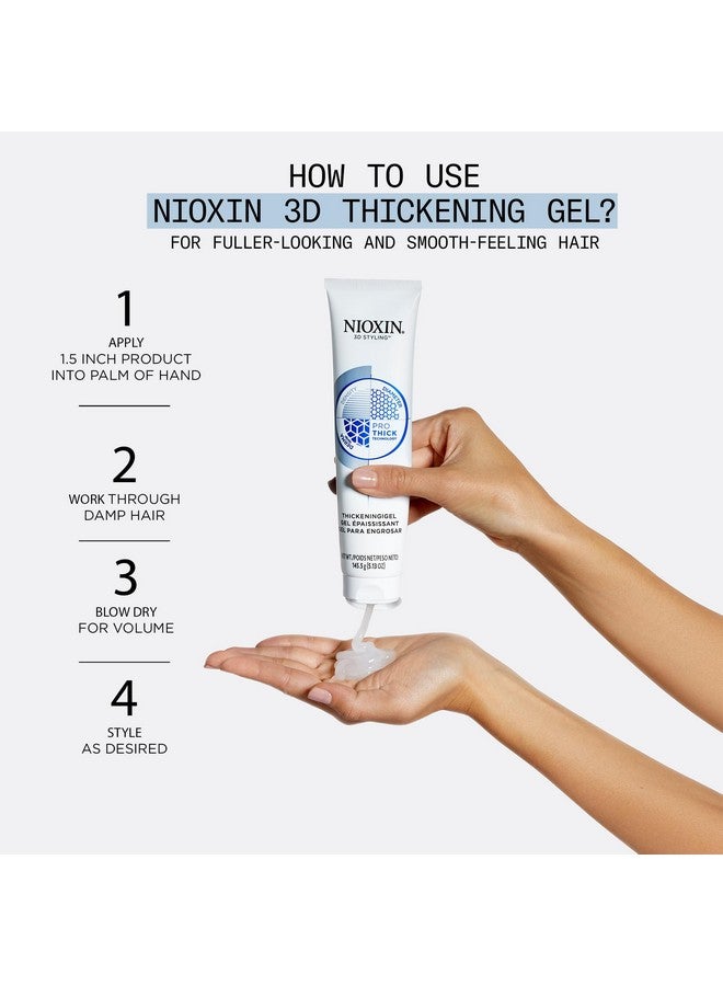Nioxin Thickening Gel Strong Hold And Texture For Thinning Hair For Fuller And Smoothfeeling Hair 5.13 Oz - Image 4