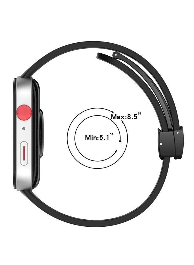 Silicone Sport Band for HUAWEI Watch Fit 3/ Fit 4/ Fit 4 Pro Smartwatch Black - Image 4