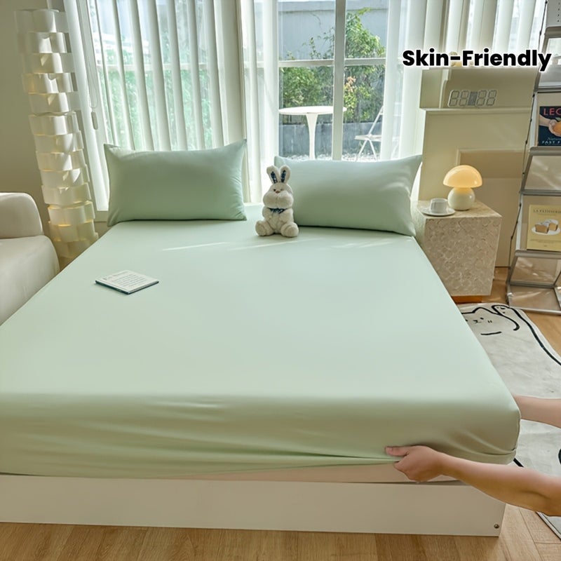 Deep Pocket New Soft Comfortable Skin-Friendly Fitted Sheet Single Piece All-Around Cover Mattress Dust Cover Four Seasons Non-Slip Mattress Protector - Image 2