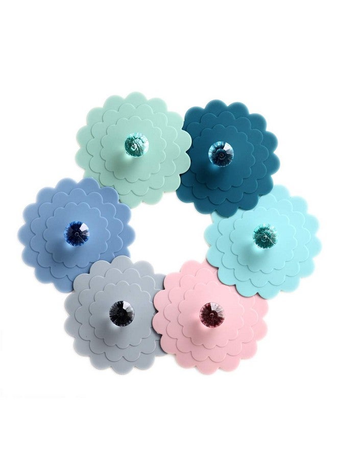 colinda Set 6 Extra Large Silicone Cup Lid Camping Mug Lid For Tea/ Coffee Mug Covers Universal Cup Lids Outdoor Drink Cover Cup Dust Cover，Assorted 6 Colors - Image 1