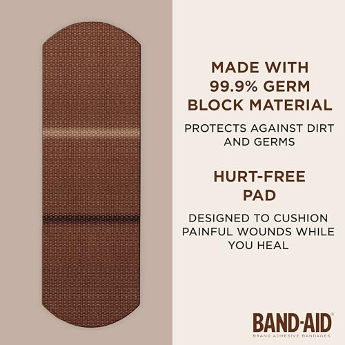 Band-Aid Brand Ourtone Adhesive Bandages, Flexible Protection & Care of Minor Cuts & Scrapes, Quilt-Aid Pad for Painful Wounds, BR55, Assorted Sizes, 30 ct - Image 2