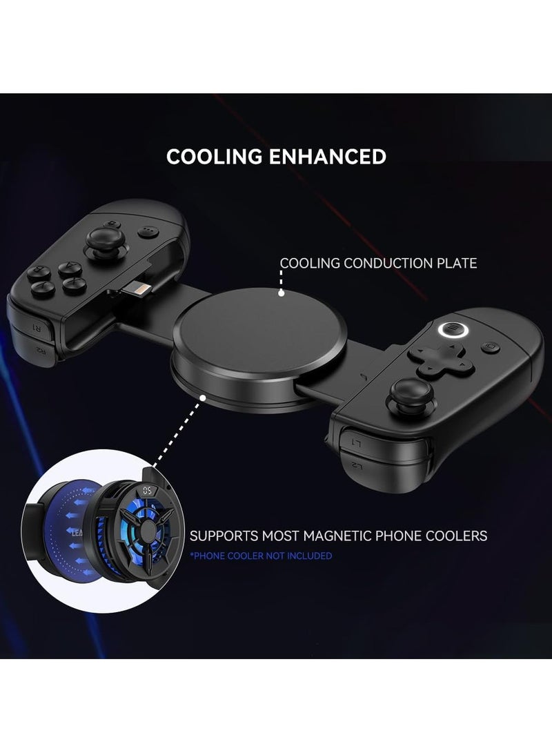 Professional Mobile Gaming Controllers LeadJoy M1 for iPhone (Lightning) with Cooling Conduction Plate, Hall Effect Joysticks, iPhone Controller with Turbo Function, Pass-through Charging  - Image 5