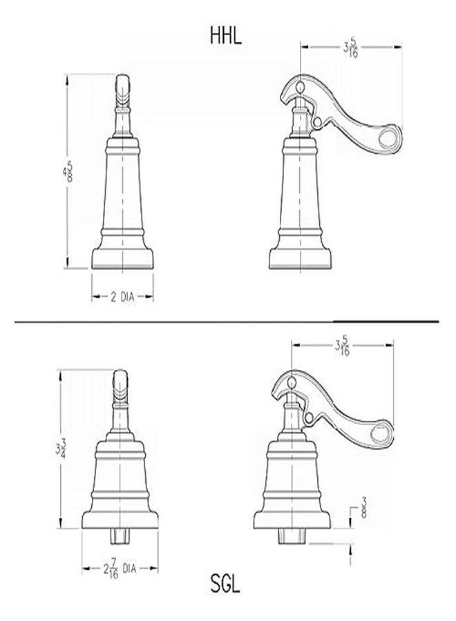 Pfister Ashfield 2-Handle Metal Lever Handle Kit, Brushed Nickel - Image 2