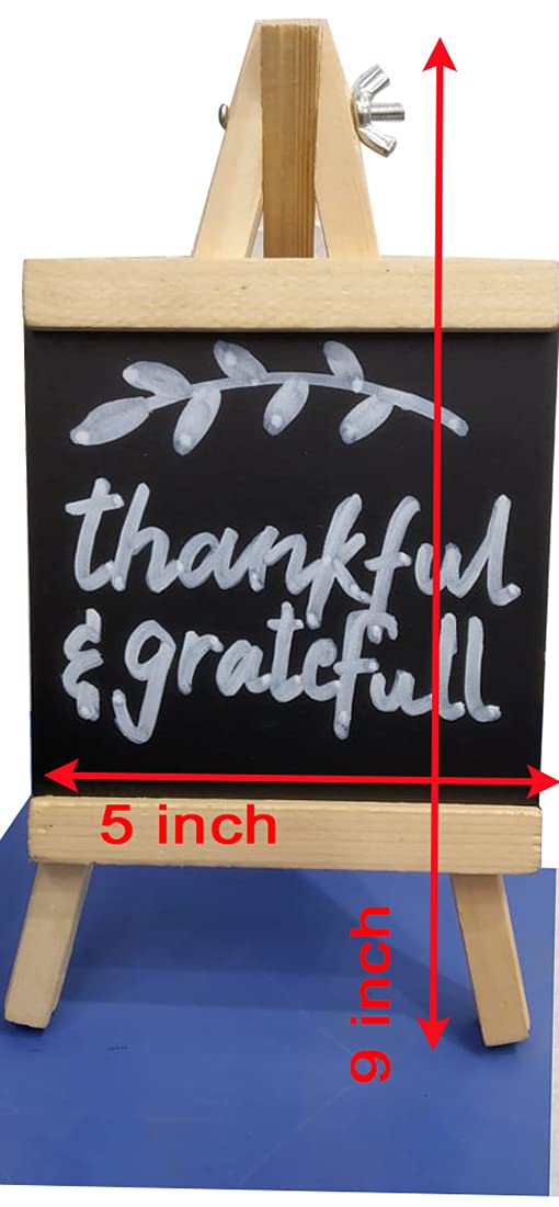 Desi Rang Wooden Small 9" inch Chalkboard for Restaurant Bar Menu Memo, Tabletop Display Stand, Message Board - Image 2