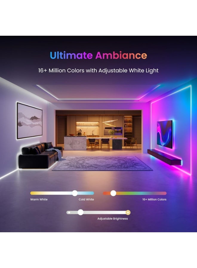 SwitchBot LED Strip Light 3 Smart RGBIC LED Strip Light 5M with Matter Support, App Control, Voice Control, Remote Control, 16+ Million Colors, Adjustable Brightness, Customizable Schedules - Image 5