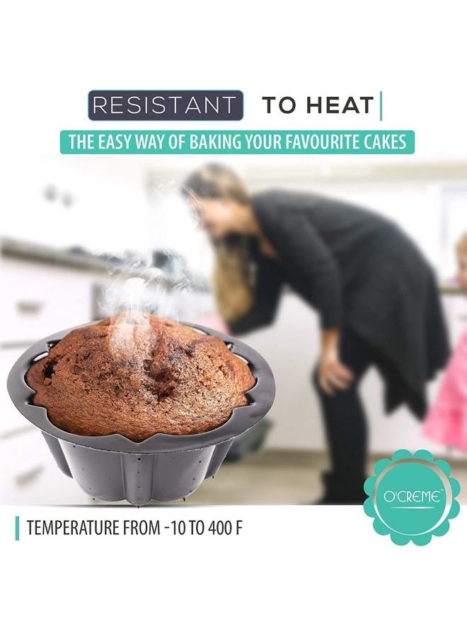 O'Creme Bakeable Plastic Mini Cake Pan - Baking Pan With Non-Stick Silicone - Reusable Mold For Baking and Much More - 25 QTY Pack - Image 5