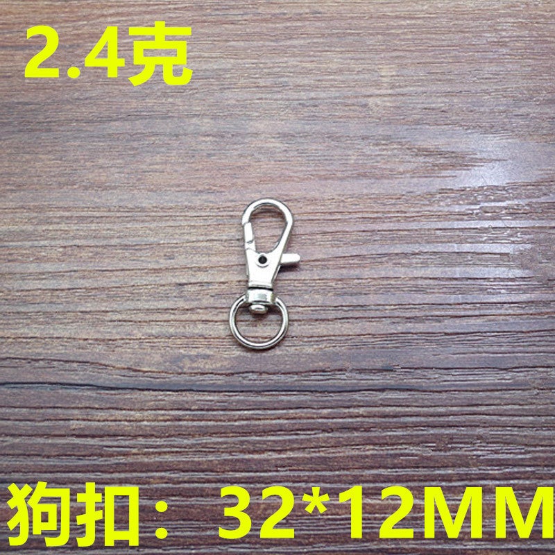 Keychain pendant key chain ring pendant dog buckle necklace buckle diy jewelry accessories lobster buckle Accessories Wholesale 32mm dog buckle 