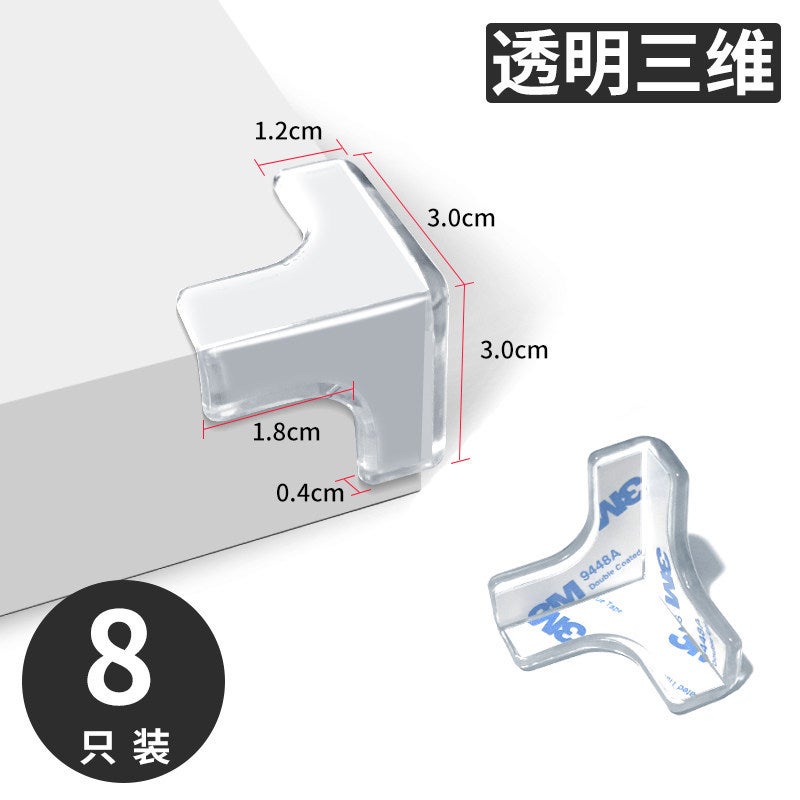 Glass Corner Protector, Right-Angle Table Corner Anti-Collision Guard, Silicone Edge Wrap, Corner Sticker, Anti-Bump Corner  Protector - Image 1