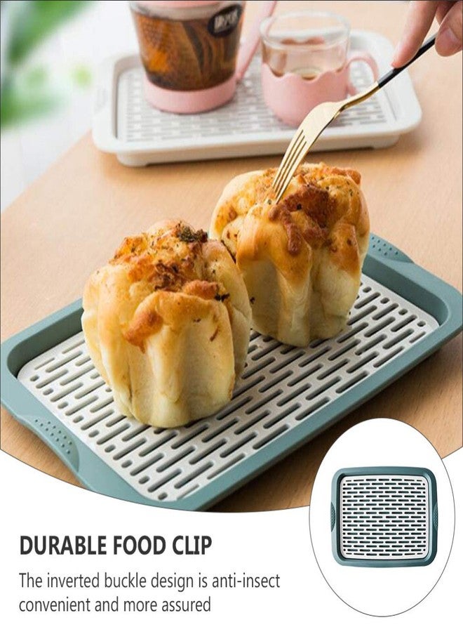 هيموتون صينية تجفيف مزدوجة الطبقات، رف تخزين بلاستيكي للمطبخ على الطراز الياباني، مناسب للفواكه والأطباق والأواني، لون أخضر، 11.41 × 7.75 × 0.78 بوصة - Image 3