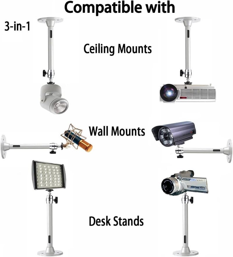 2-Be-Best Projector Ceiling Mount, Gray 22cm / 8.66in Projector Wall Mount 11LBS / 5KG Load Mount for Mini Projectors Camera Camcorder CCTV DVR Surveillance Cameras at Home Theater Office - Image 1