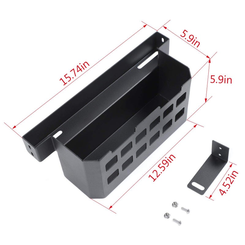 JeCar Rear Molle Panel Trunk Side Cargo Rack Shelf Organizer Storage Tray Basket Metal Cargo Holder for 1997-2022 Jeep Wrangler TJ JK JL - Image 2