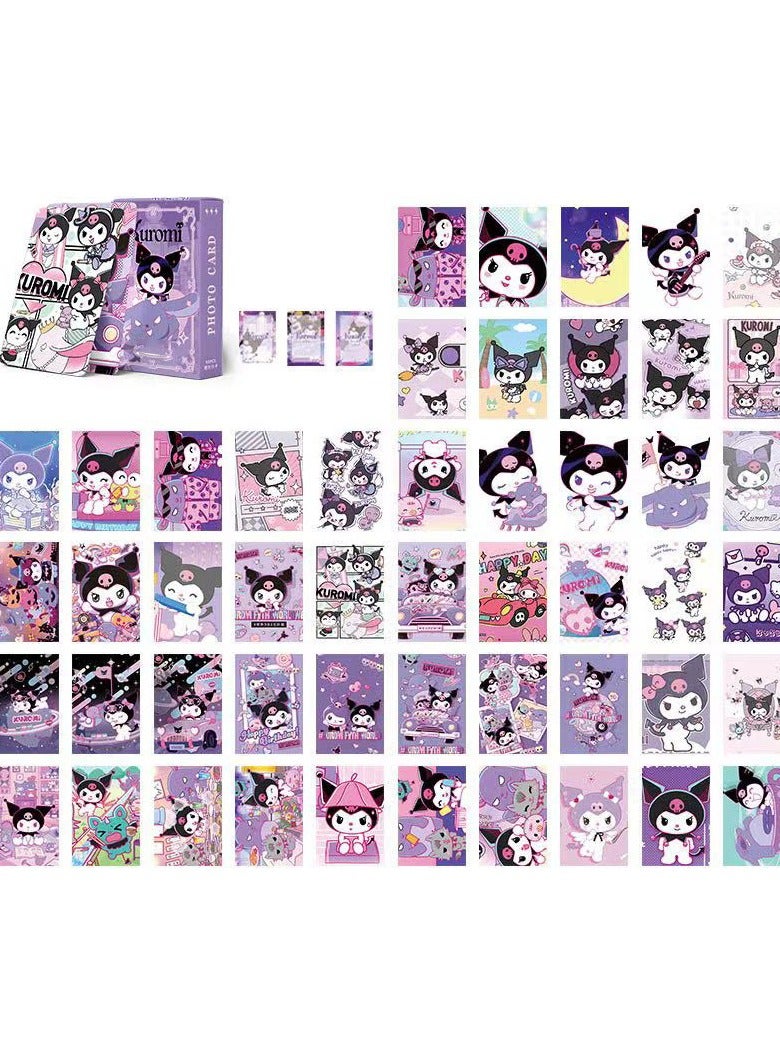 50-Piece Sanrio Kuromi Cute Anime Photo Lomo Cards - Image 2