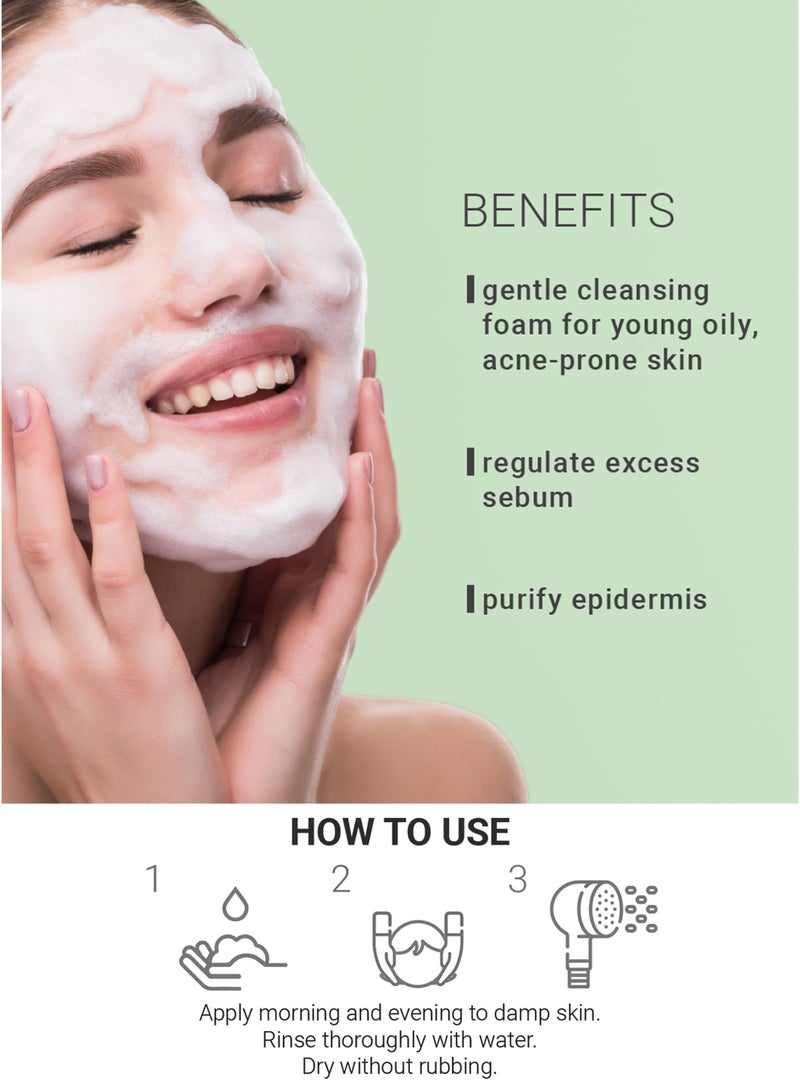 gamarde Organic Sebo-Control Clarifying Foaming Cleanser 160ml Vegan Certified Organic Face Wash for Oily & Acne-Prone Skin – Gently Eliminates Sebum & Impurities Purifies, Balances & Hydrates With Tea Tree, Lemon & Gamarde Thermal Water - Image 3