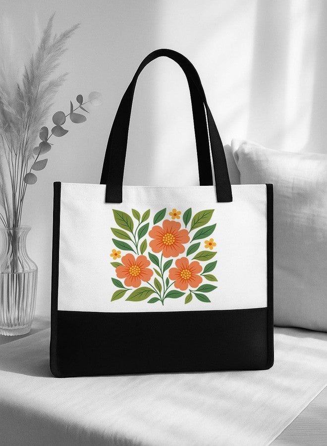 TrendoPrint Eco-Friendly Jute Tote Bag for Women | Reusable Shopping Bag with Sturdy Handles | Large Capacity Multipurpose Handbag for Grocery, Office, Travel & Daily Use (JB72) - Image 3