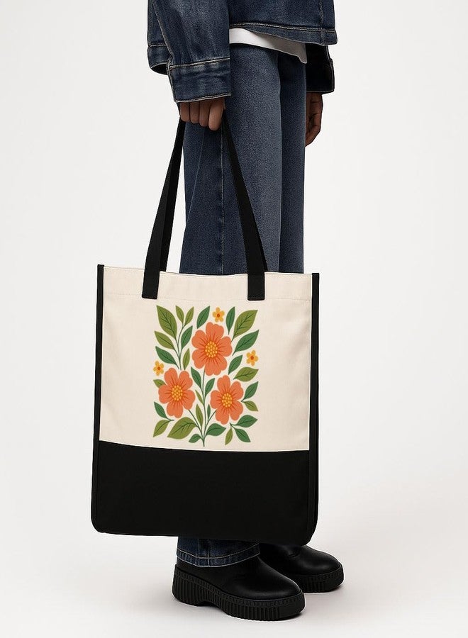 TrendoPrint Eco-Friendly Jute Tote Bag for Women | Reusable Shopping Bag with Sturdy Handles | Large Capacity Multipurpose Handbag for Grocery, Office, Travel & Daily Use (JB72) - Image 4