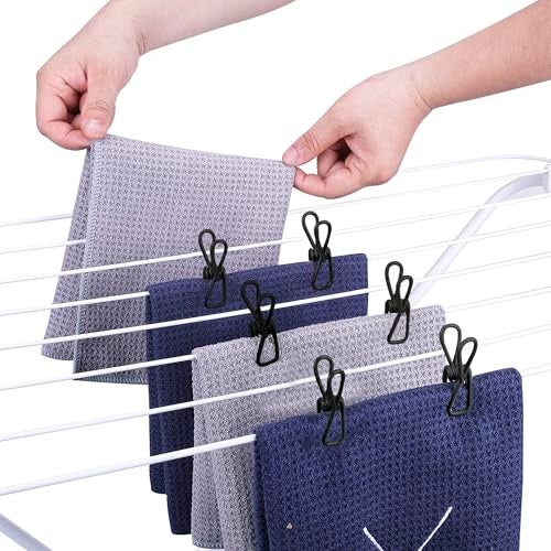 Riveda 30 Pack Black Chip Bag Clips for Food - PVC 2 Inch Coated Sealer for Sealing Food - Paper Holder, Clothesline Clip for Laundry Hanging, Kitchen Bags, Multipurpose Clothes Pins - Image 4