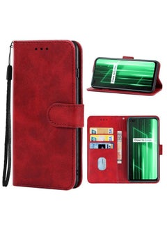HuHa Case Cover Leather Phone Case For Realme X50 5G Red 