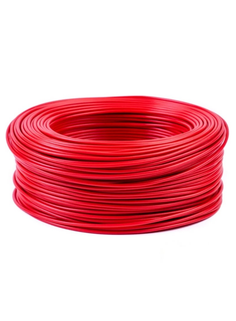 Oman Cables Single Core Copper Wire Low Smoke Zero Halogen (LSZH) Red Color 91.44 M (100 yards) Roll - 450/750V - Image 1