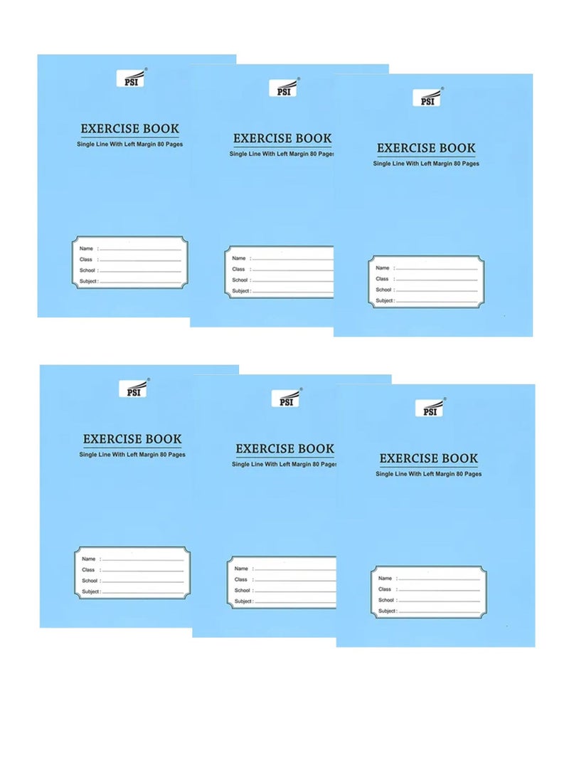 Psi - 6-Piece Single Line Exercise Notebook 80 Pages - Image 1