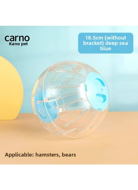 Kano Hamster Running Wheel Super Quiet Running Ball Roller Sports Ball Stand Golden Bear Supplies Running Ball Rolling Ball Toy-Color:18.5cm-deep Sea Blue