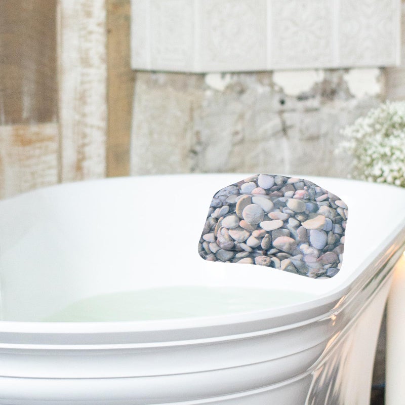 Soft Foam Bathtub Pillow with Suction Cups Stone Pattern Spa Headrest Cushion for Home Hotel Relaxation - Image 5