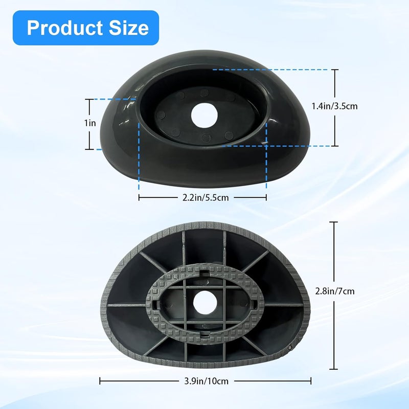 EAYBOMC 1 Pcs Footing Leg Cap Above-Ground Pool Replacement for Bestway Steel Pro MAX & Power Steel 16Ft /18Ft x 48In Frame Pool, Bestway P61802 Footing Leg Cap Grey - Image 2