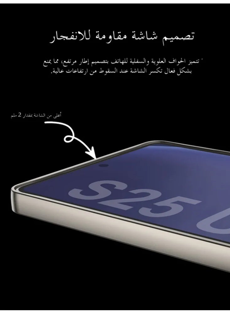 غطاء هاتف لـ Samsung Galaxy S25 Ultra، غطاء واقي مضاد للصدمات من الجلد الصناعي الممتاز مع إطار معدني - Image 2