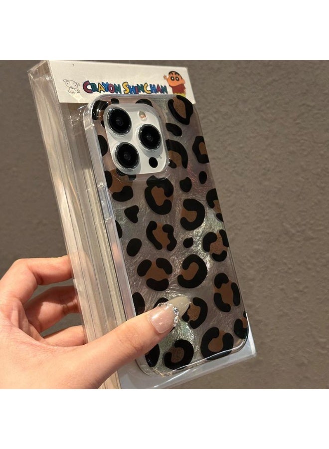 NIBEMINENT Glacial Leopard Print Protective TPU Case Cover For iPhone 15 Plus - Image 2