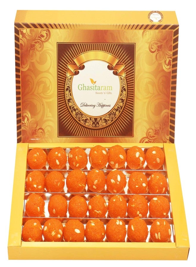 Jaiccha Ghasitaram Gifts Jaiccha Sweets Motichoor Laddoo/Boondi Laddoo Box (800 GMS)|Gift for Diwali Gifts,Holi,Rakhi,Valentine,Christmas,Birthday,Anniversary,Her,Him| - Image 1