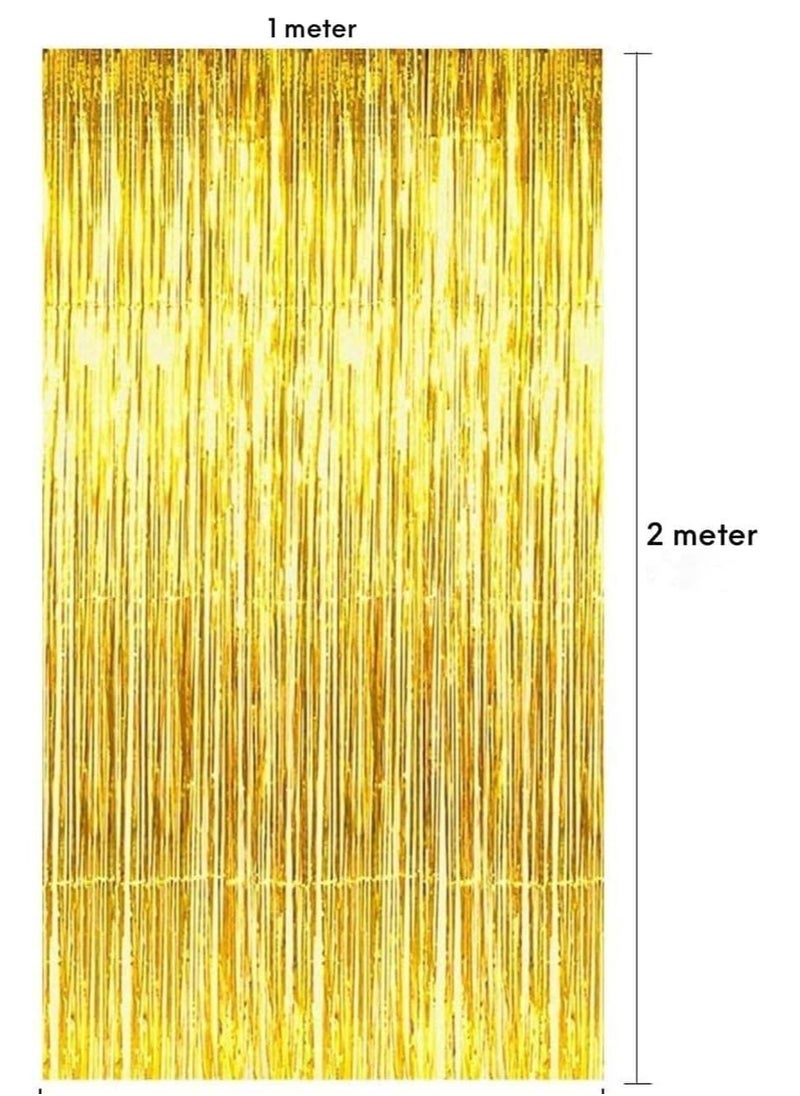 Generic 3.2ft x 6.6ft  Metallic Tinsel Foil Fringe Curtains Photo Booth Props for Birthday Wedding Engagement Bridal Shower Baby Shower Bachelorette Holiday Celebration Party Decorations  - Image 3