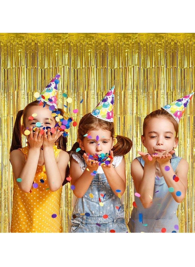 Generic 3.2ft x 6.6ft  Metallic Tinsel Foil Fringe Curtains Photo Booth Props for Birthday Wedding Engagement Bridal Shower Baby Shower Bachelorette Holiday Celebration Party Decorations  - Image 5