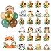 YLOLUL 12 Sets Baby Shower Jungle Animals Balloon Stand Kit Safari Baby Shower Centerpiece Decoration with Balloon Wild Animals Decor for Boys Kids Nursery Wild Forest Theme Birthday Party Supplies - Image 3