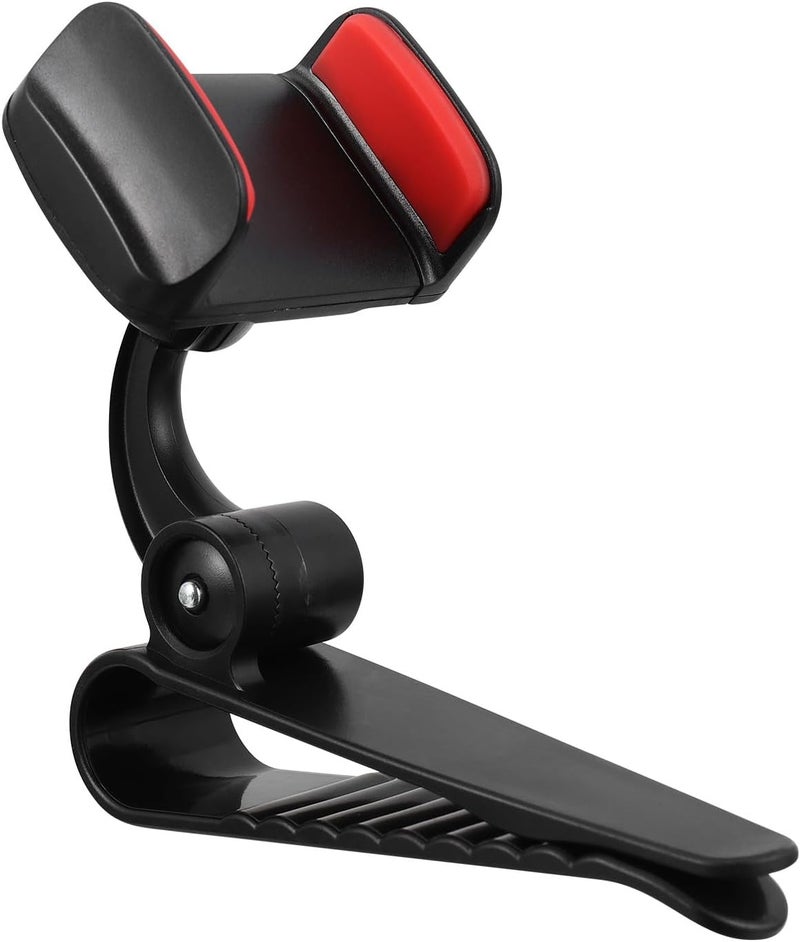 Car Sun Visor Phone Holder Bracket Red Car Phone Rack Compatible GPS Navigator for Vehicle Use - Image 1
