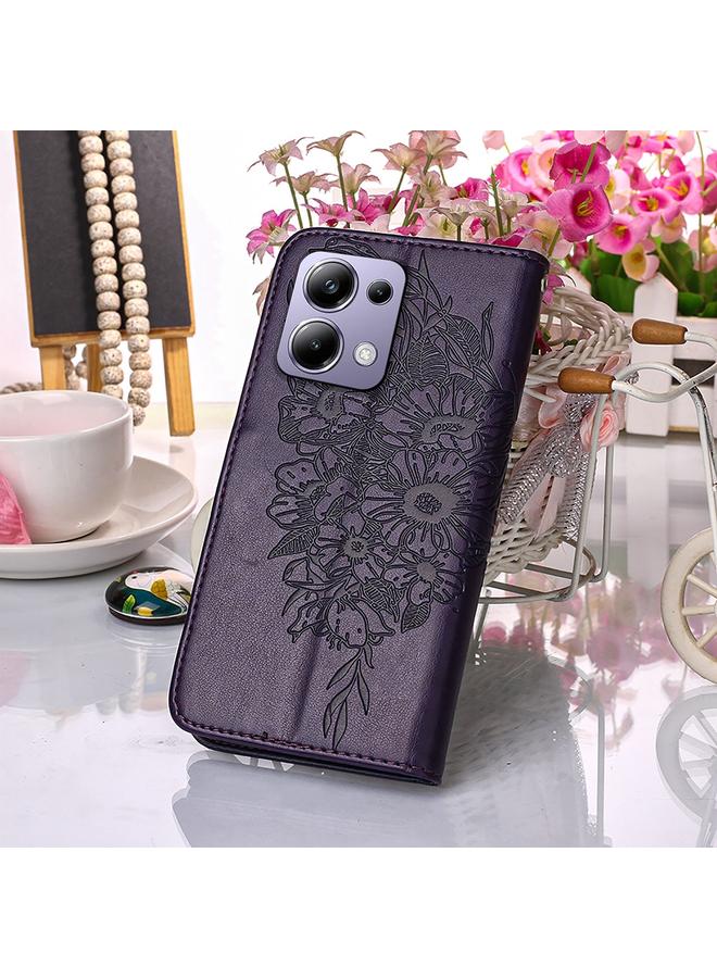 إيروريكس جراب لهاتف Xiaomi Poco M6 Pro 4G جراب هاتف جلدي منقوش بنقشة الفراشة - Image 2