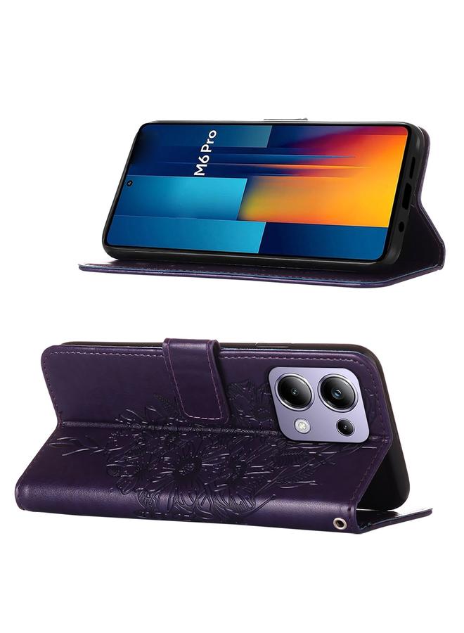 إيروريكس جراب لهاتف Xiaomi Poco M6 Pro 4G جراب هاتف جلدي منقوش بنقشة الفراشة - Image 4