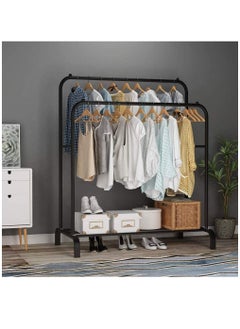 Arabest Clothes Garment Rack, Double Bar Heavy Duty Commercial Grade Clothing Rack with Bottom Shelves, Black  - Image 2