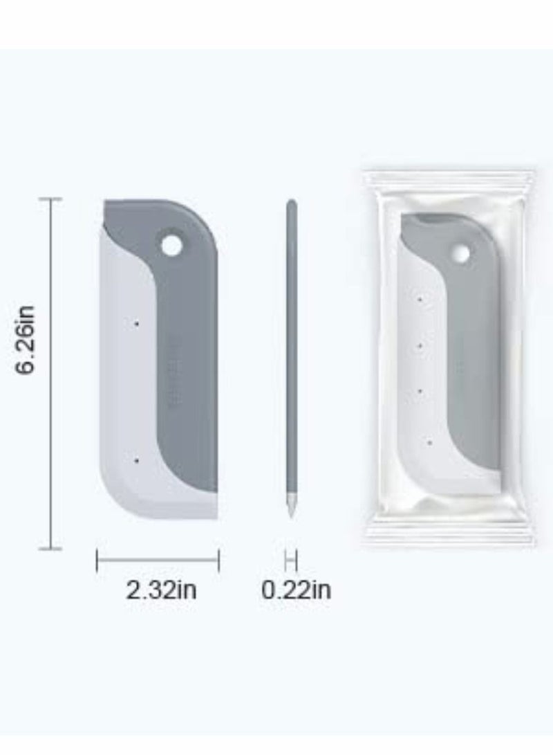 Excefore Small Squeegees,Mini Silicone Squeegee for Windows, Mirrors,Bathroom Glass Shower Mirrors,Kitchen Countertops and Sink, Oil Plate ,Grey,Yellow.（2 Pcs ） - Image 5