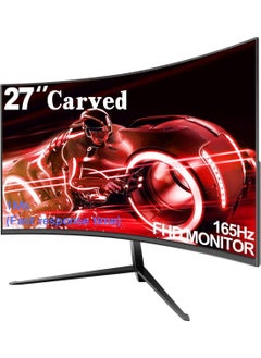 besrey  27 Inch Curved Gaming Monitor,QHD 2560 x 1440 Computer Monitor 165Hz,16:9 Wide HDR Display,FreeSync,1ms Response,2* HDMI & DisplayPort,Tilt Adjustable  - Image 3