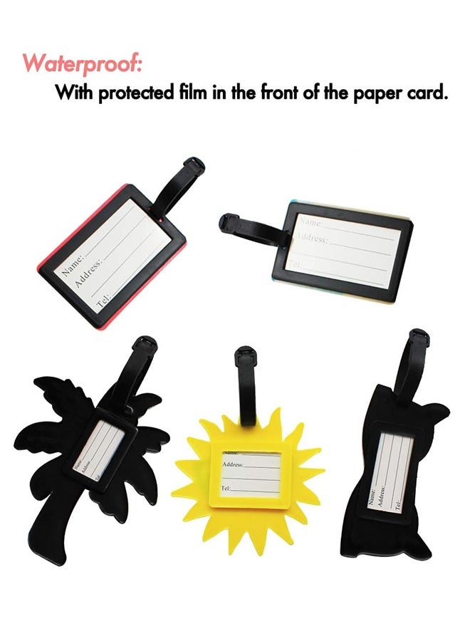 Sweet Life Cute Luggage Tags for Women Men, Summer Beach Bag Tags Unique Travel Baggage Tags Suitcase Identifier Labels, Set of 5 - Image 4