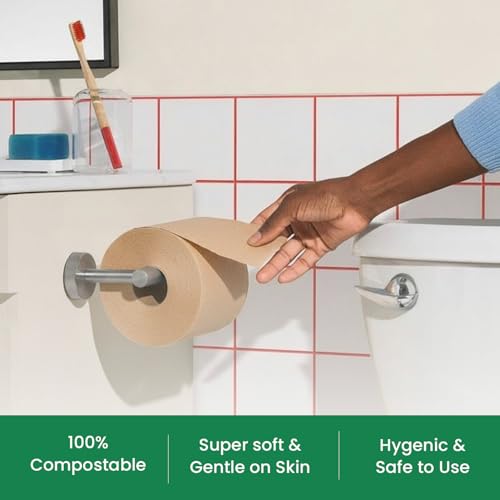 Eco Kranti - Bamboo Toilet Tissue Roll | 300 Pulls x 4 Packs | 100% Natural | Soft & Highly Absorbent | Biodegradable, Compostable & Eco-Friendly | Travel Friendly | Chemical-Free & Hypoallergenic - Image 3
