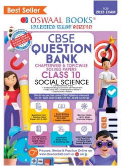 Oswaal CBSE Chapterwise & Topicwise Question Bank Class 10 Social Science Hardcover Book (For 2022-23 Exam)