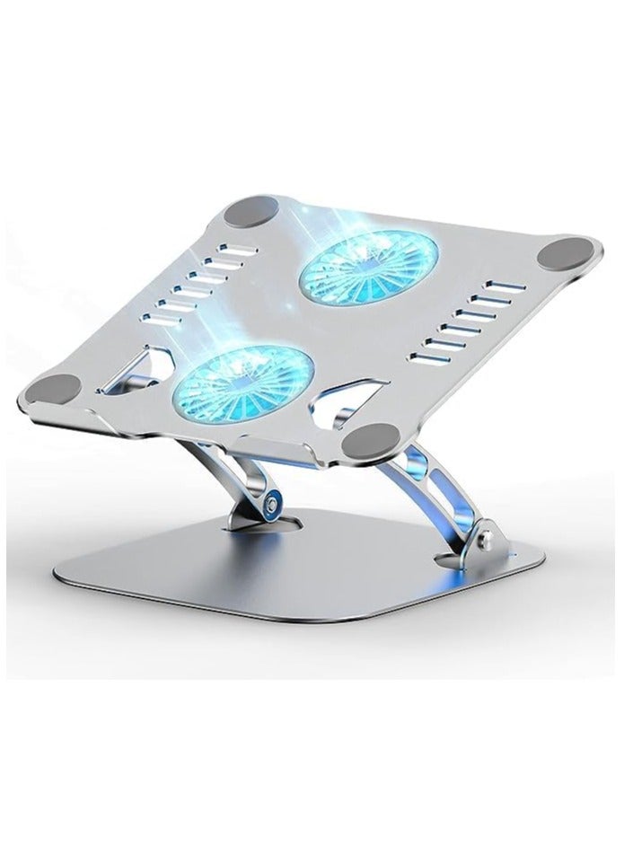 MIGOFAST Multifunctional Laptop Cooling Fan Adjustable Stand Metal Alloy Radiator For Gaming Heat Dissipation Silver - Image 2