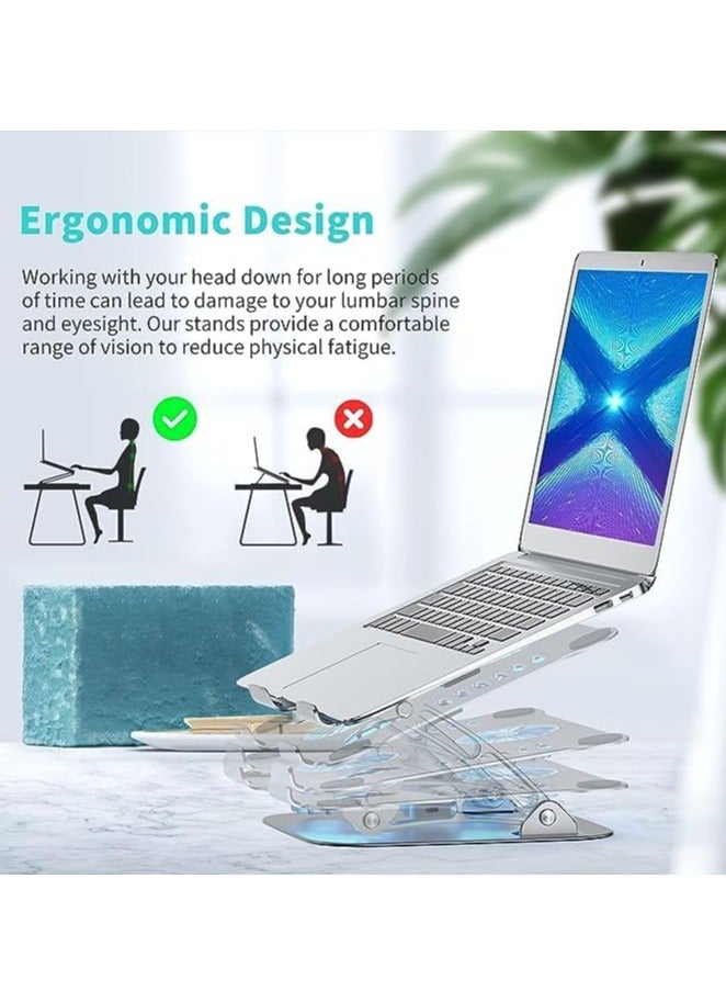 MIGOFAST Multifunctional Laptop Cooling Fan Adjustable Stand Metal Alloy Radiator For Gaming Heat Dissipation Silver - Image 4