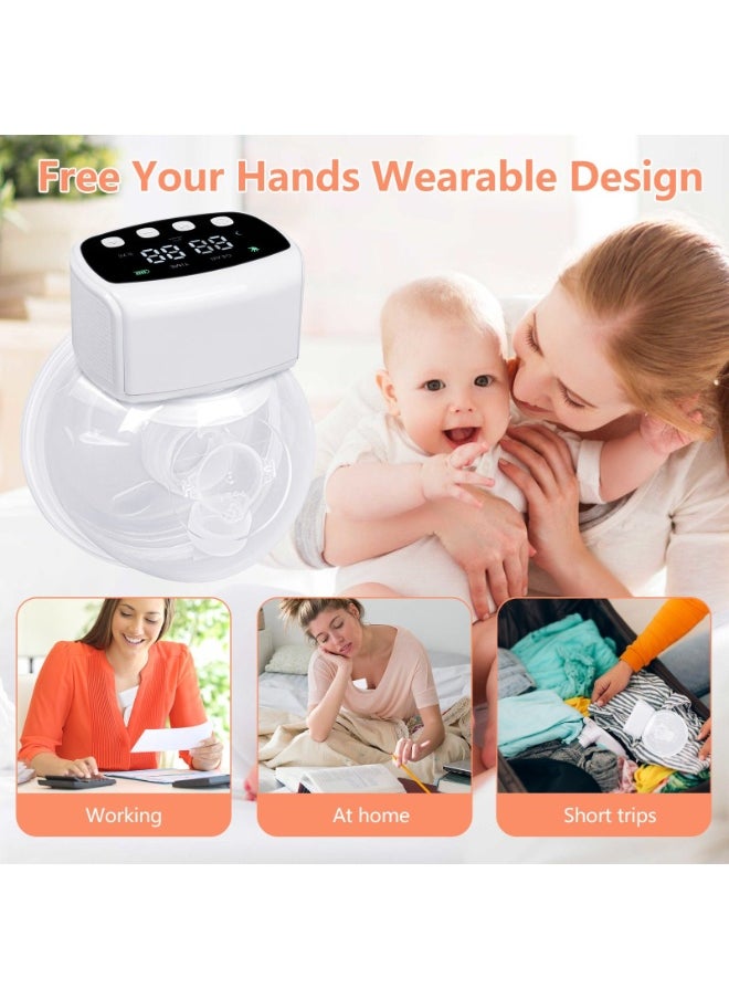 Generic Electric Hands-Free Wearable Pump With 2 Modes and 9 Levels, Type-C Rechargeable, Smart LED Display, Quiet & Portable for On-the-Go Moms  - Image 2
