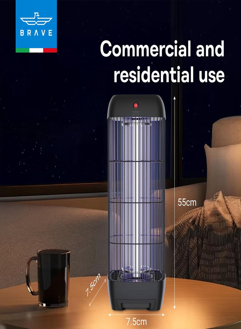 Brave High-Power Mosquito Killer and Fly Trap, Smart Pest Control Device for Indoor and Outdoor Use, Effectively Eliminates Flying Insects, 15W Power and 1800V Electric Shock, 100% Authentic Insect Zapper, High-Power UV Mosquito Trap, Ideal for Home, Patio, Garden, Kitchen, Office, and Camping, Durable Design, 24/7 Protection (Black) - Image 5