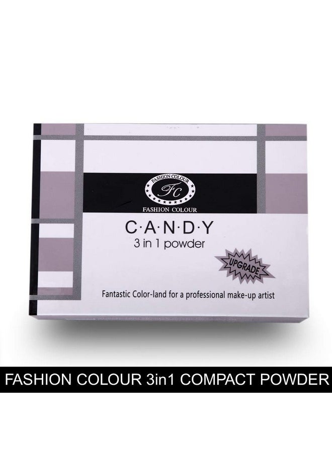 Fashion Colour - C.A.N.D.Y 3 In1 Powder Outstanding Nourish Compact Powder Instant Weightless Matte Finish Look Available In 3 Shades Incl. Mirror And Powder Puff Oil Control 27G (Shade 02) - Image 1