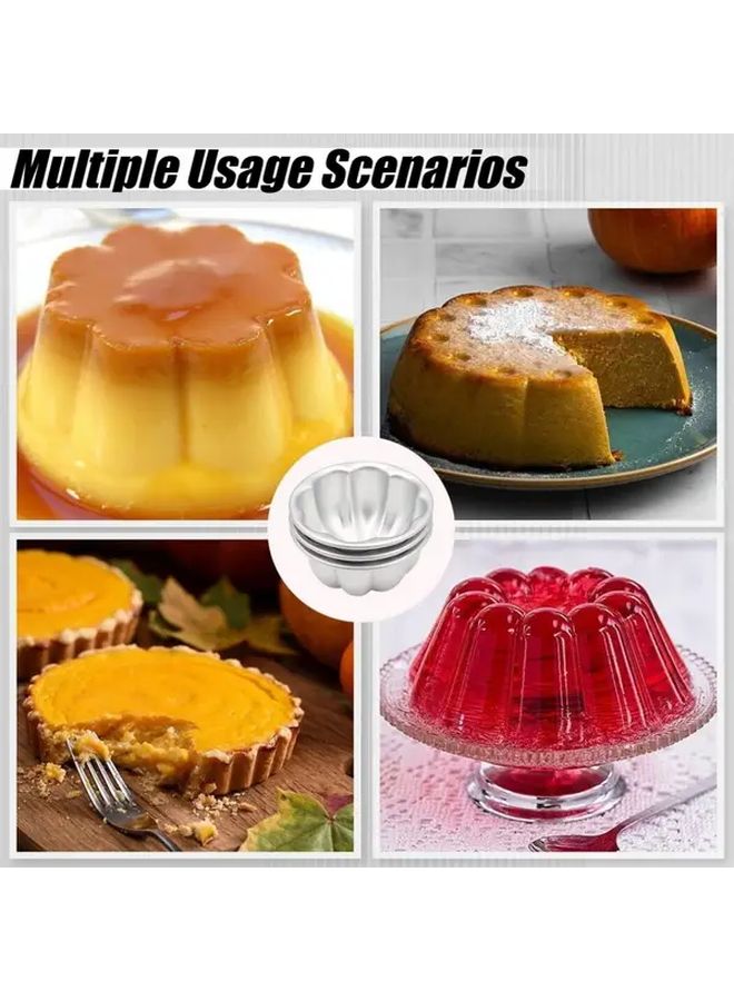 14 Pcs Aluminum Alloy Non Stick Baking Molds Flower Pumpkin Tart Pans Stackable Dishwasher Safe - Image 2